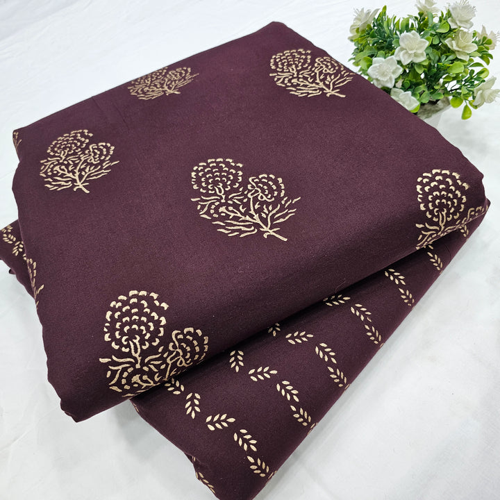 Buy Premium Hand Block Printed Cotton Suit Top And Bottom Se - Rajasthan - Jaipur ID1545891