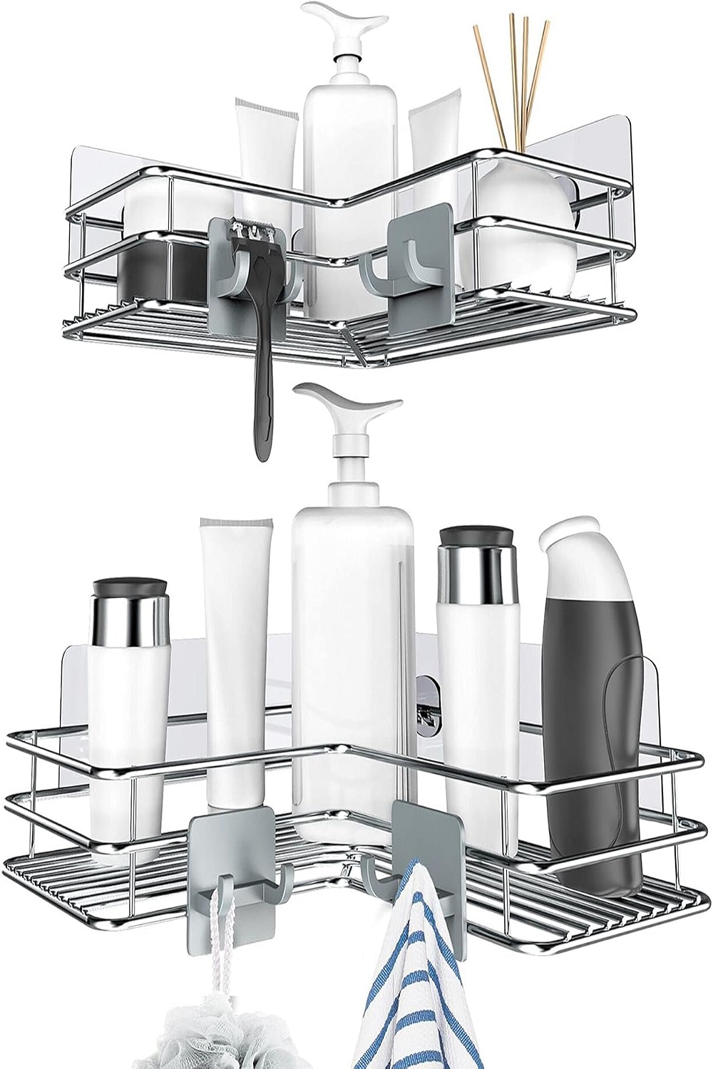 Nieifi Corner Shower Shelves Stainless Steel - New York - New York ID1595118 3
