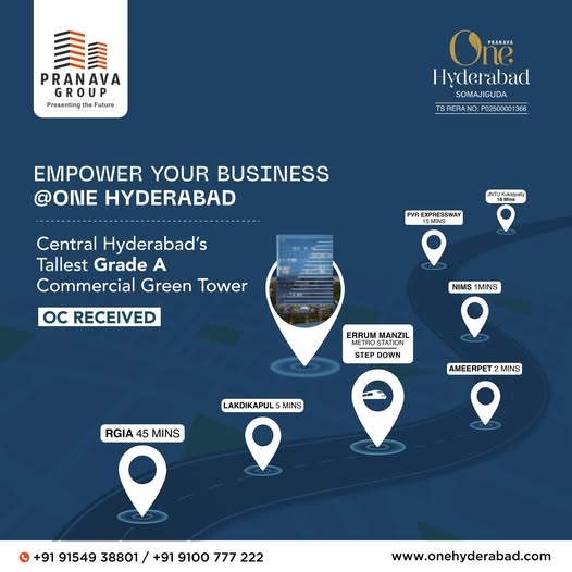 Office Space for Sale in Somajiguda Hyderabad  One Hyderaba - Andhra Pradesh - Hyderabad ID1600489