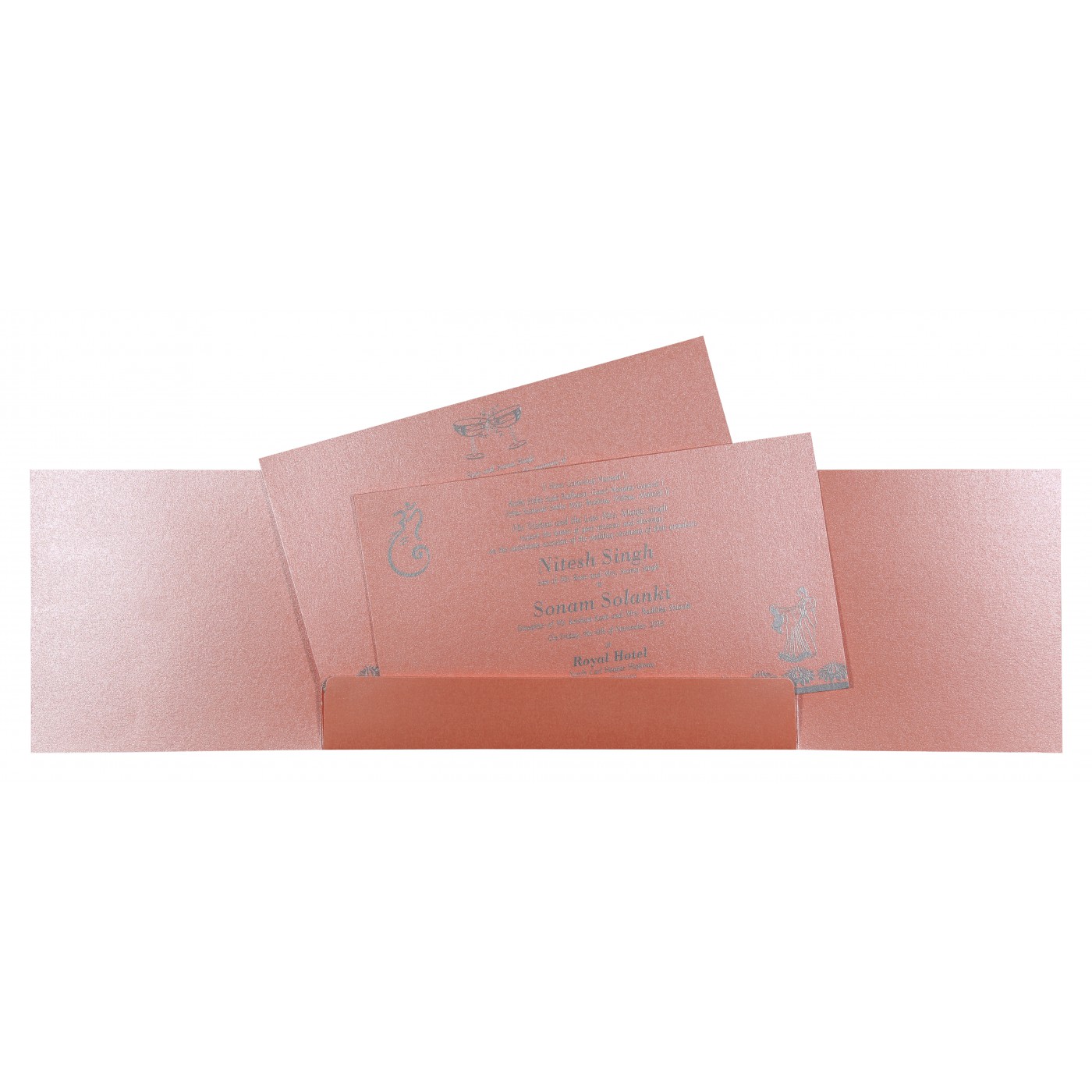 Beautiful South Indian Wedding Cards  Custom South Indian I - Georgia - Atlanta ID1596085 3