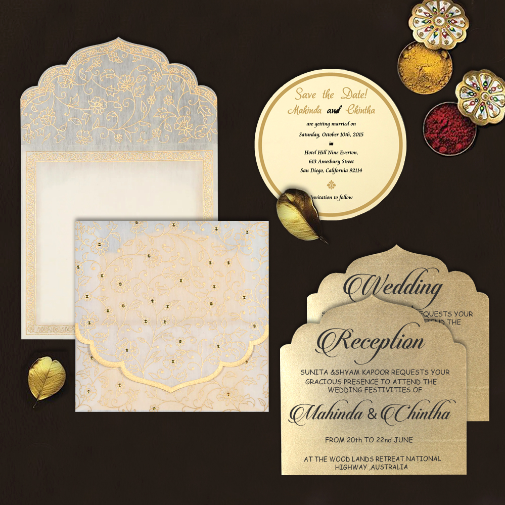 Punjabi Wedding Cards  Elegant Invitations  Marriage Cards - Mississippi - Meridian ID1590576