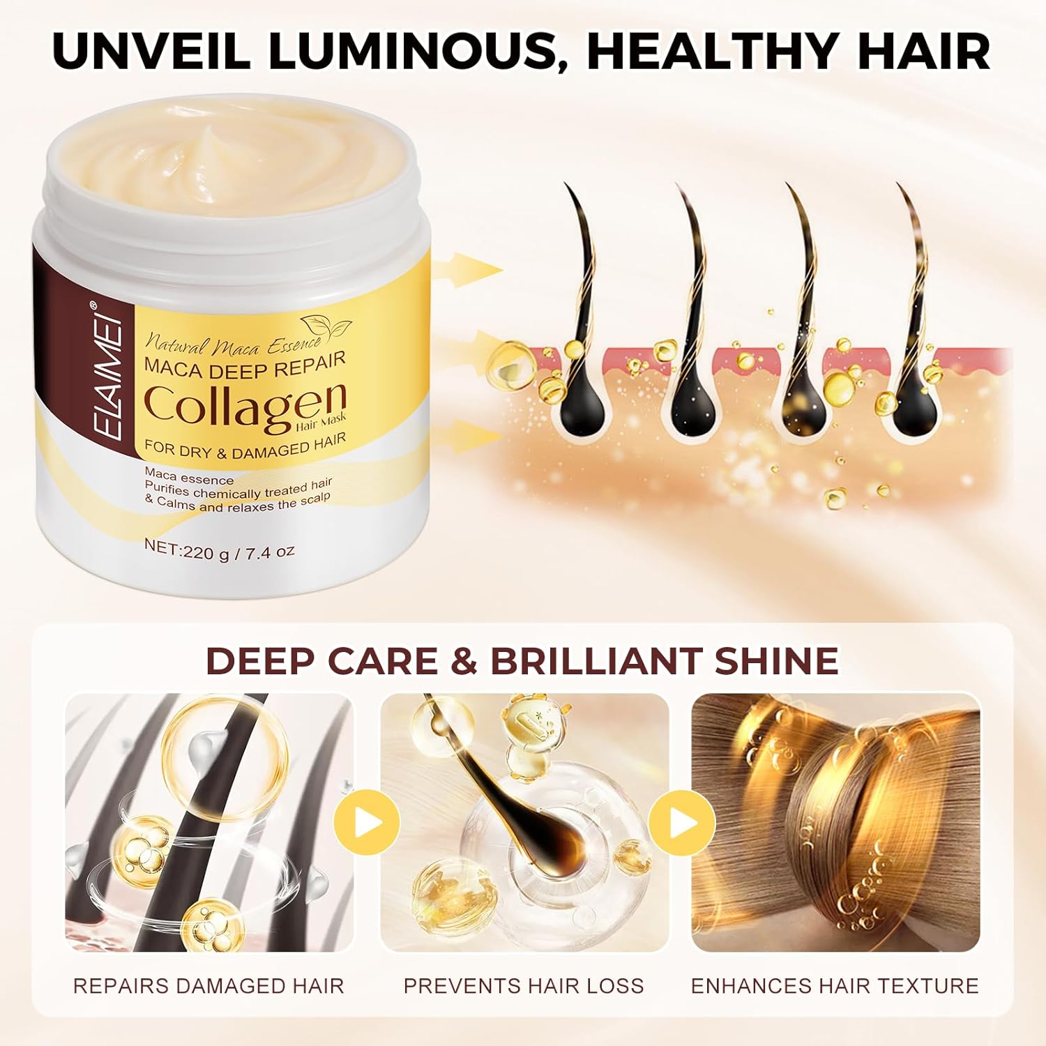 Collagen Hair Treatment Mask Maca Moroccan Argan Oil - New York - Albany ID1589938 2