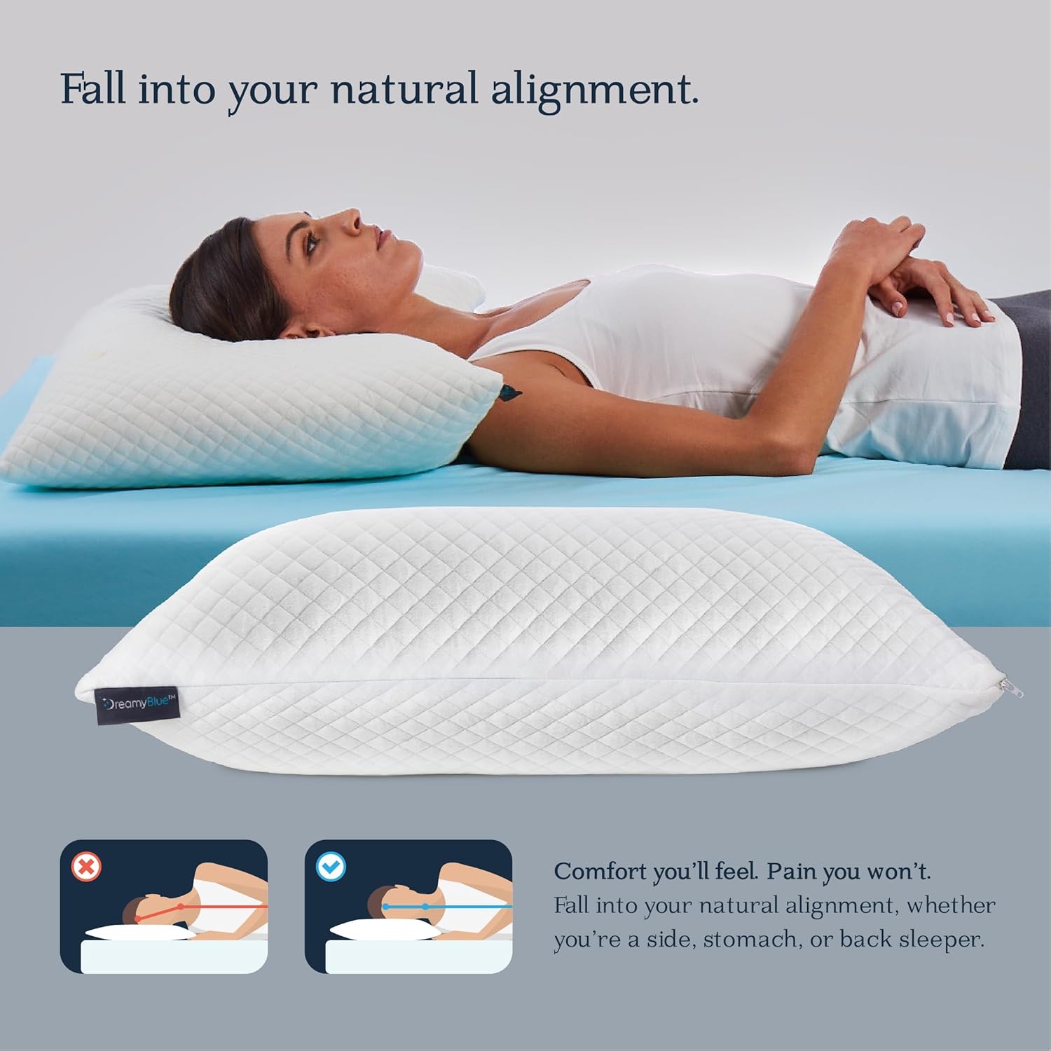 DreamyBlue Signature Pillow wAdjustable Loft  Shredded M - New York - New York ID1596037 2