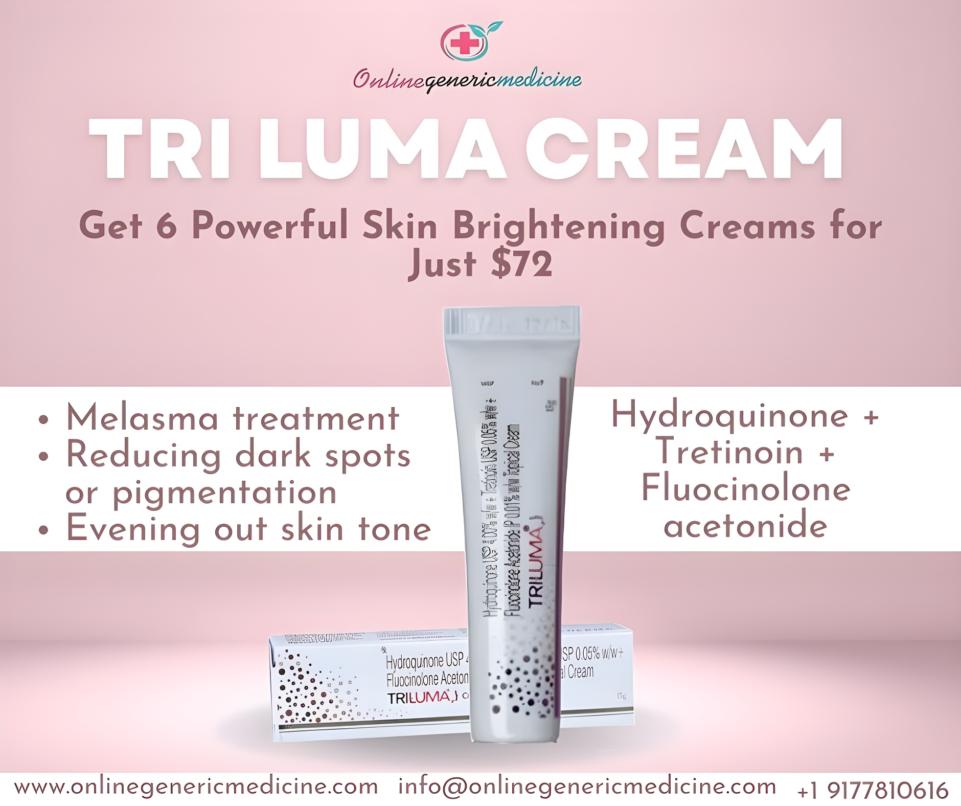 Tri Luma Cream for Melasma  Buy Online Today at OnlineGener - New York - Buffalo ID1606890