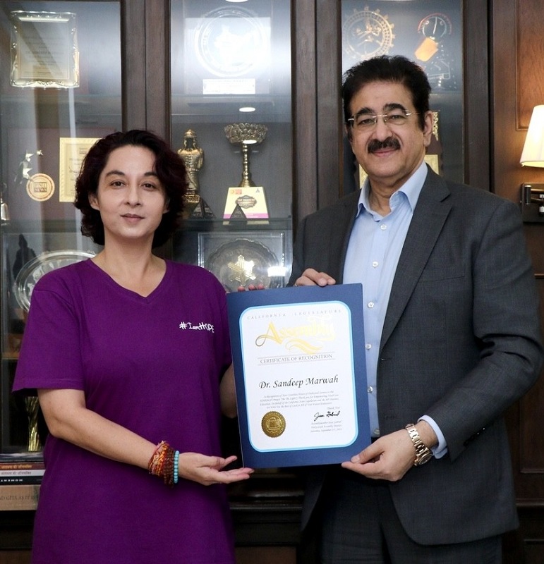 Sandeep Marwah Honored by California State Assembly for Cont - Delhi - Delhi ID1586406