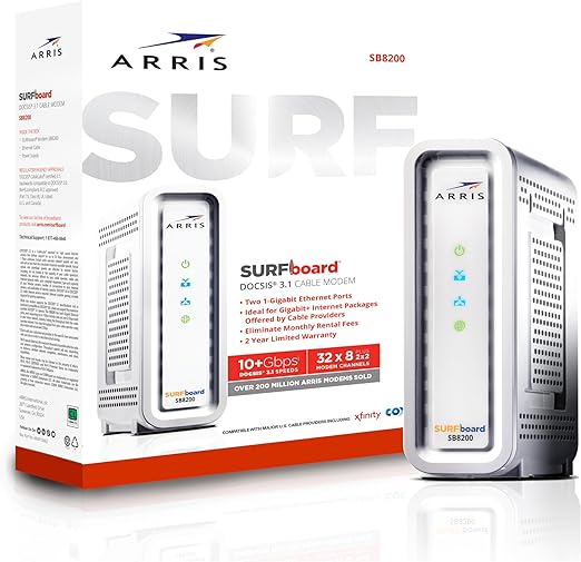 ARRIS SURFboard SB8200 DOCSIS 31 Cable Modem  Approved for - New York - Albany ID1554273 2
