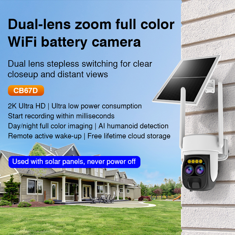 Wireless Solar Powered Camera Outdoor 3MP Dual Lens 5X Hybr - Kansas - Wichita ID1558492