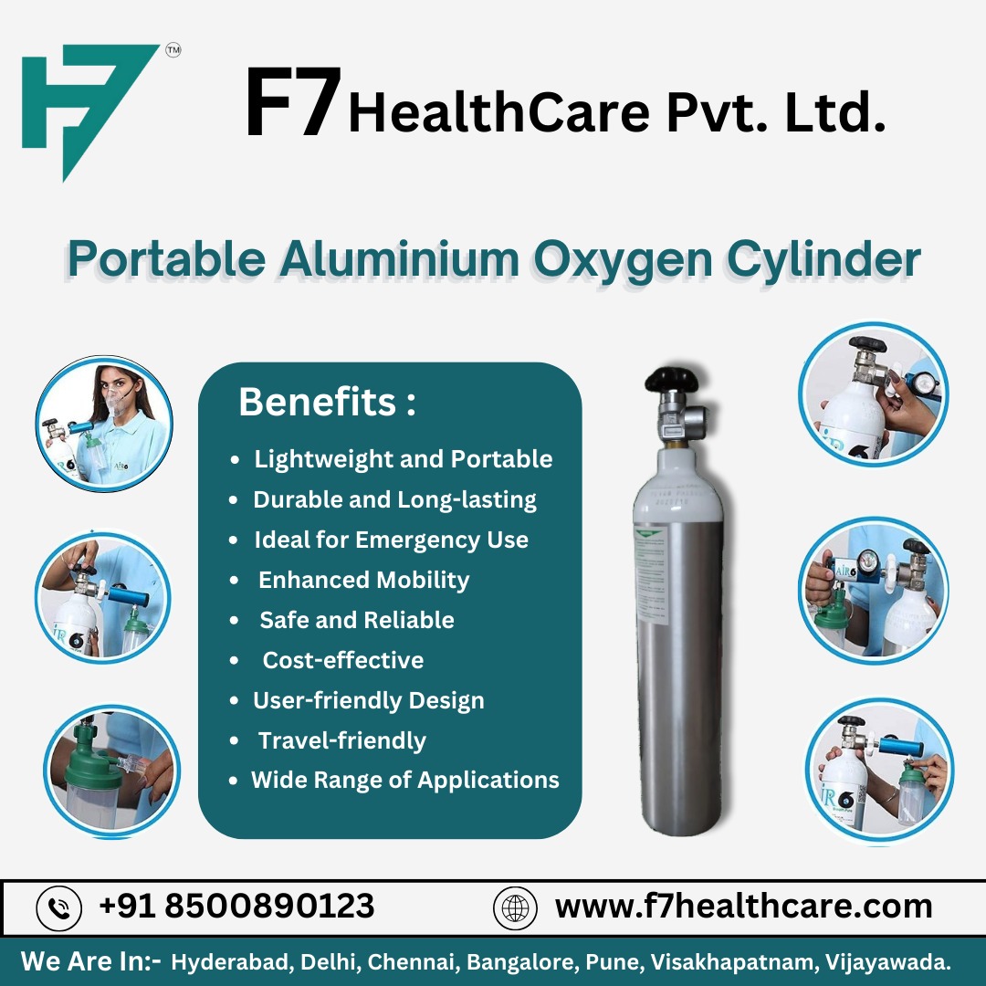 Portable Aluminium Oxygen Cylinder on Sale by F7 Healthcare  - Andhra Pradesh - Hyderabad ID1591821