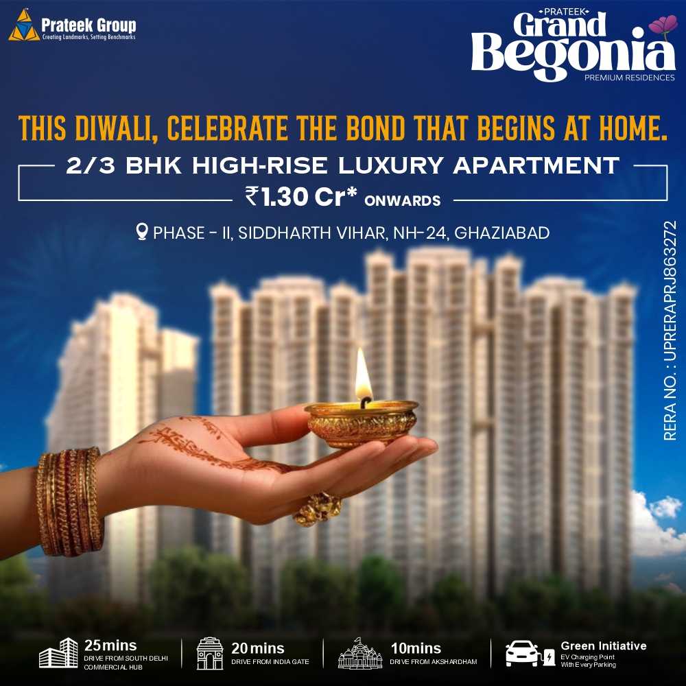 2 BHK apartments in Siddharth Vihar  Prateek Grand Begonia - Uttar Pradesh - Ghaziabad ID1616505