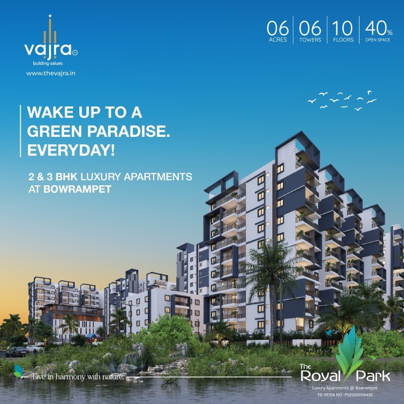 2 and 3BHK Apartments In Bowrampet  Vajrabuilders - Andhra Pradesh - Hyderabad ID1512630