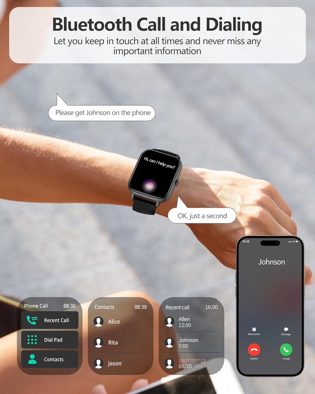 Smart Watch for Men Women 183 HD Fitness Tracker with Ans - New York - Albany ID1588216 2