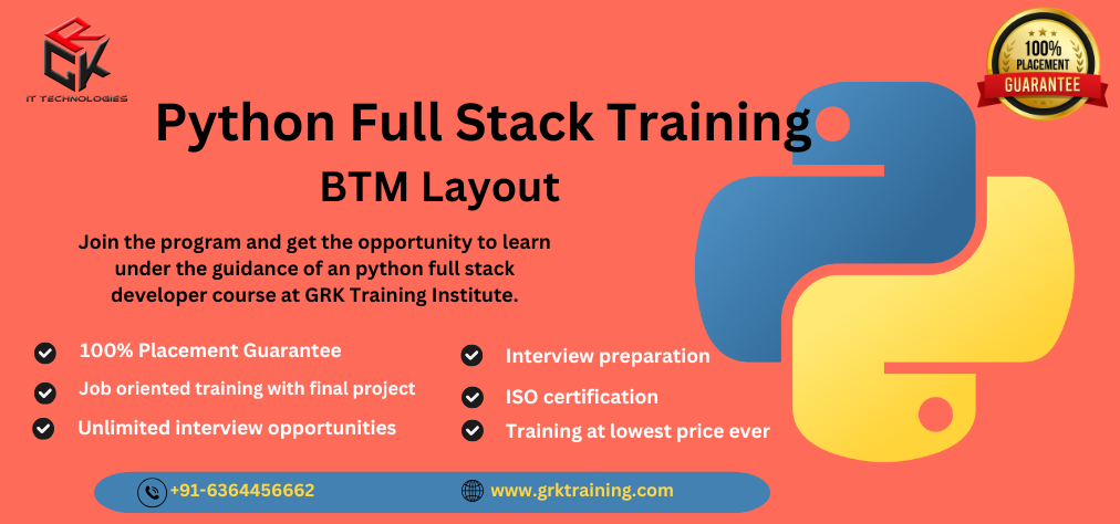 Python Full Stack Training in BTM Layout Learn with Experts - Karnataka - Bangalore ID1591978
