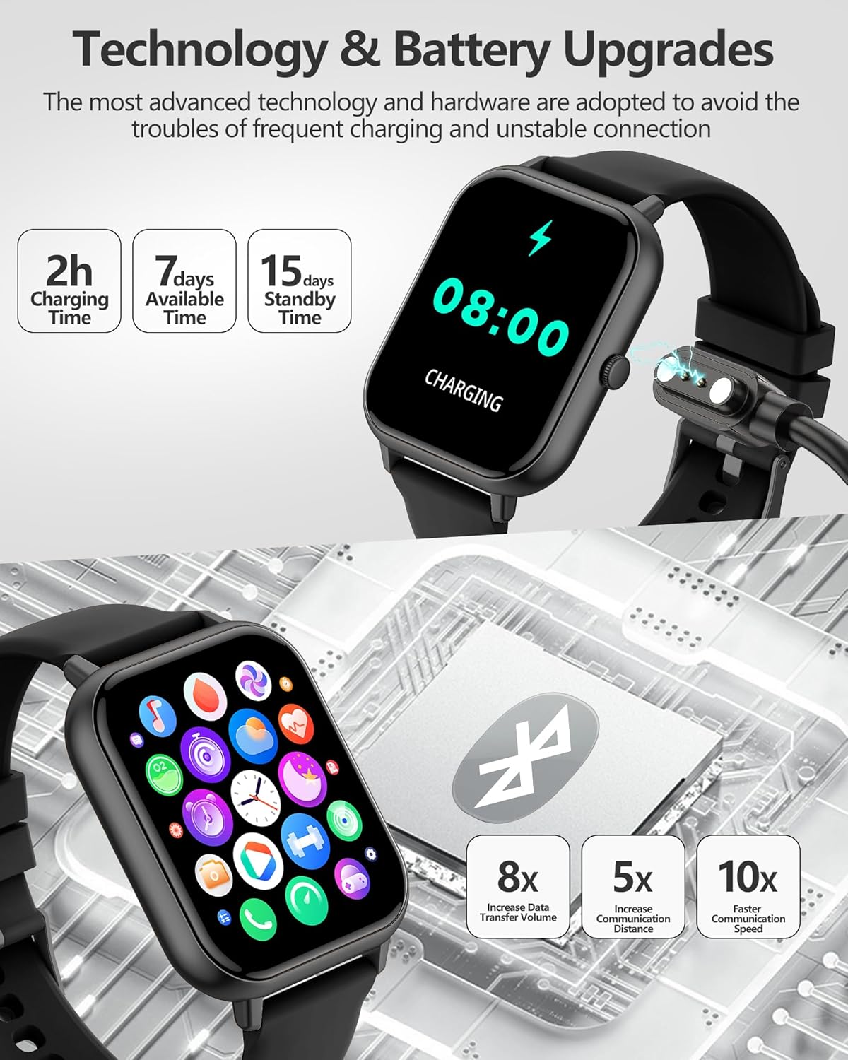 Smart Watch for Men Women 183 HD Fitness Tracker with Ans - New York - Albany ID1588216 4