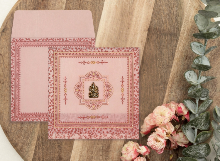 Screen Printed Wedding Invitations  Custom  Elegant Design - Massachusetts - Boston ID1596623