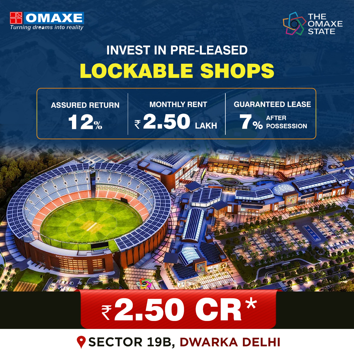 Omaxe State Dwarka Premier Commercial Investment in Sector  - Delhi - Delhi ID1610284