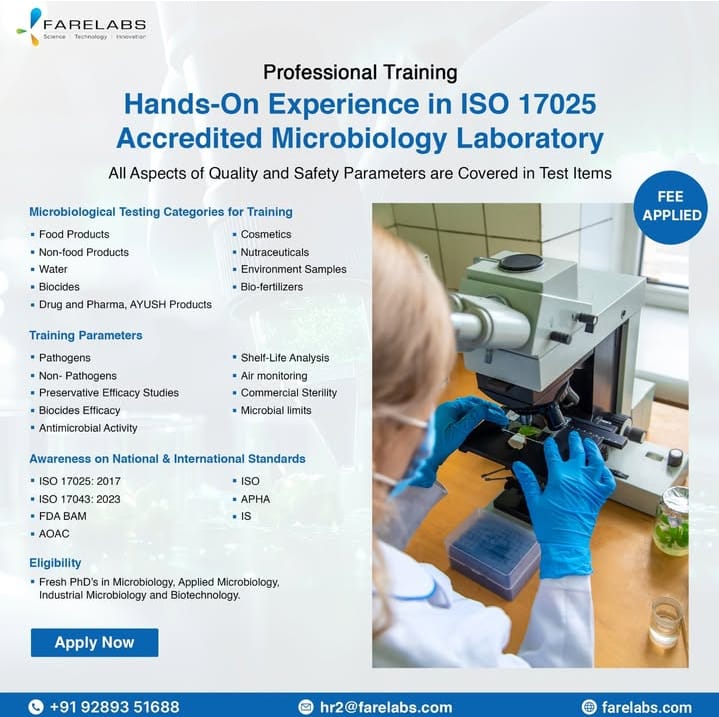 Microbiology Training by Fare Labs Pvt Ltd  Expert Courses - Haryana - Gurgaon ID1604251
