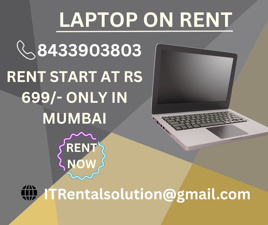 Laptop on rent at Rs 699 Vashi Belapur Navimumbai - Maharashtra - Mumbai ID1599869