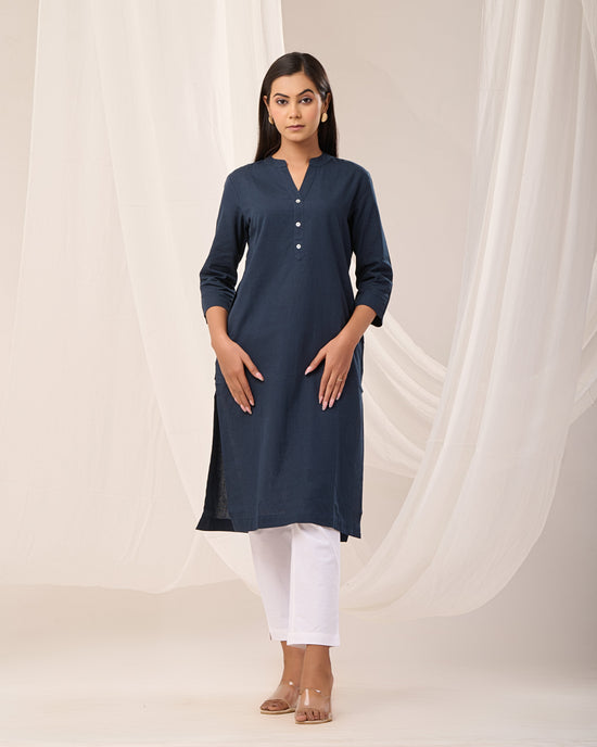 Linen Short Kurta  Swaach - Rajasthan - Jaipur ID1609592 4