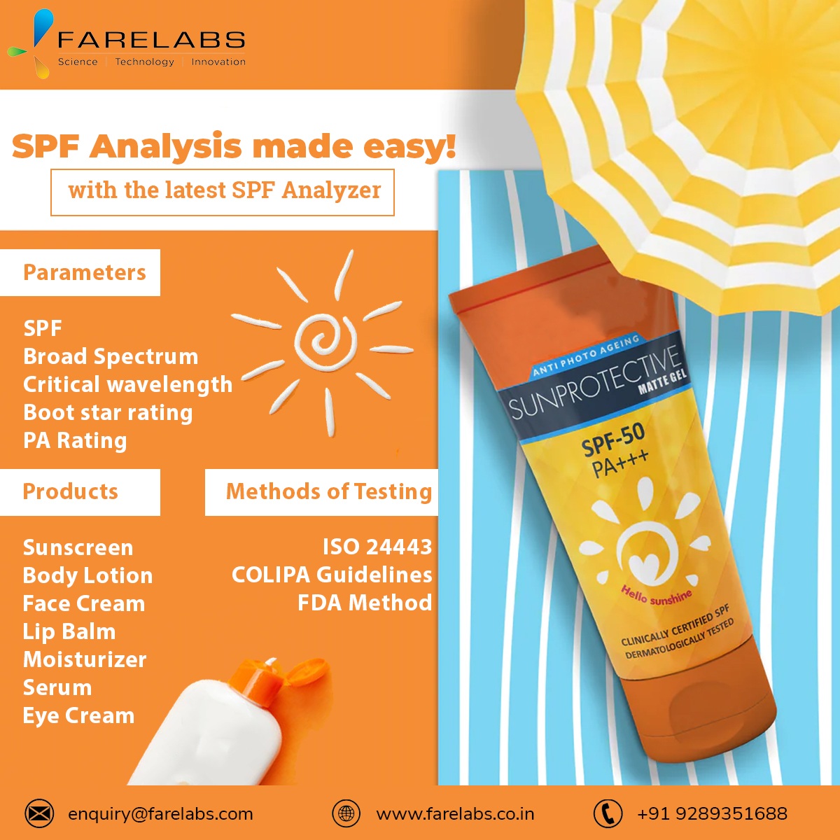 The Cosmetics Testing Laboratory is called FARE LABS Pvt Lt - Haryana - Gurgaon ID1597207
