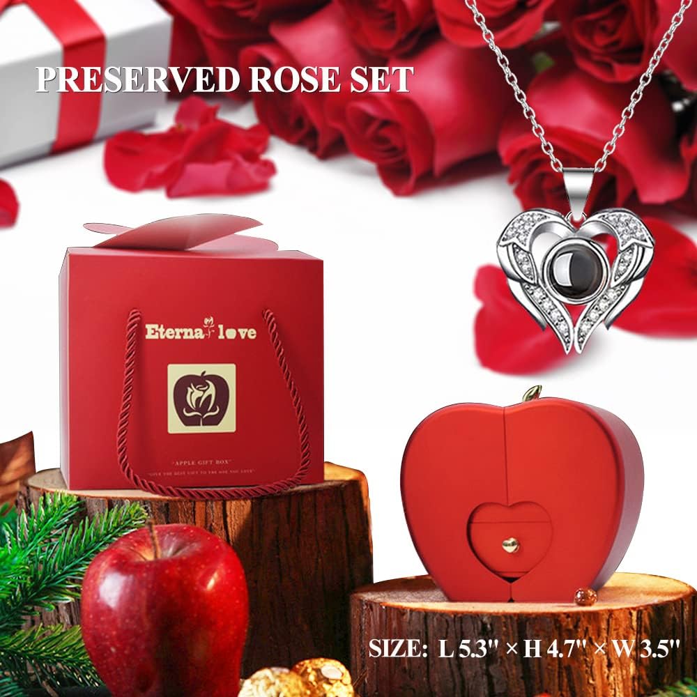 Preserved Real Rose with I love you Necklace 100 Languages - New York - Albany ID1594292 4