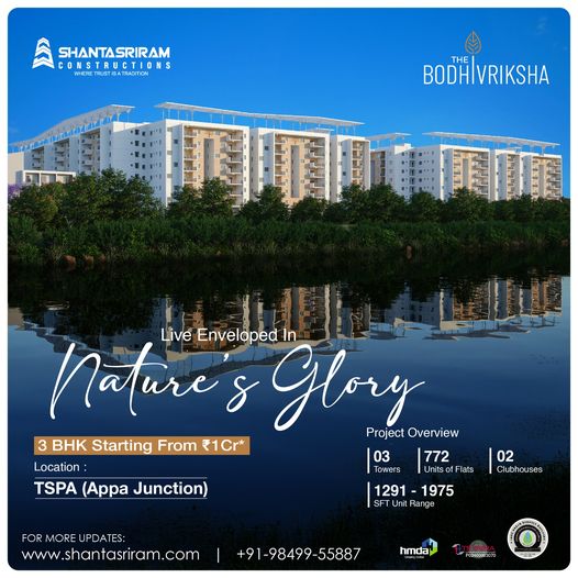 New apartments for sale in TSPA Appa junction  Shantasriram - Andhra Pradesh - Hyderabad ID1593033