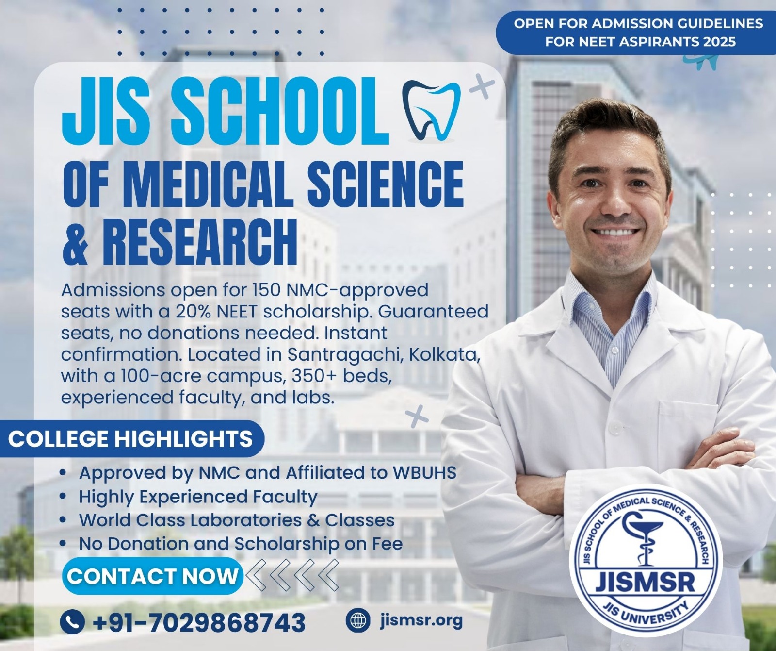Become a Doctor in 2025  Join JIS School of Medical Scien - West Bengal - Kolkata ID1604606 2