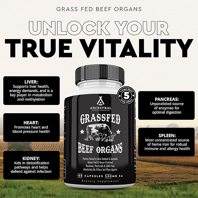 Ancestral Supplements Grass Fed Beef Organ Supplement Suppo - California - Los Angeles ID1593944 2