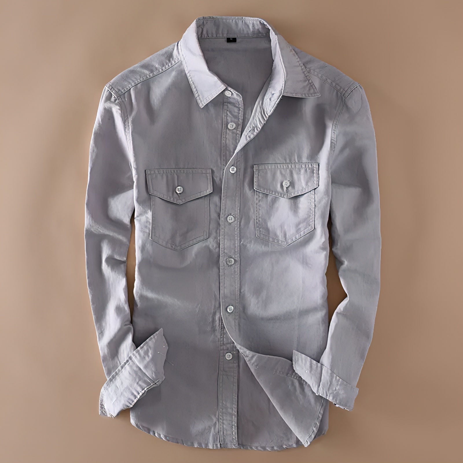 Exclusive Double Pocket White Casual Linen Shirt for Men - Madhya Pradesh - Jabalpur ID1546943