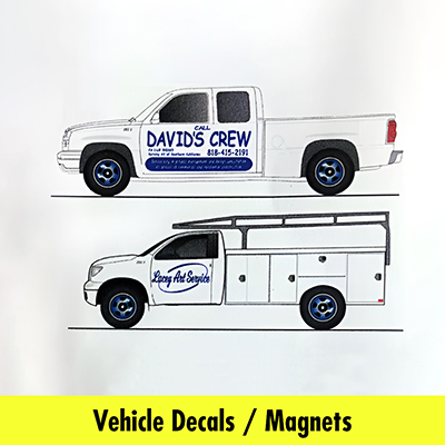 Magnetic vehicle signs in Los Angeles - California - Los Angeles ID1561188