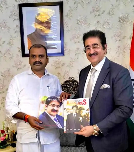 Sandeep Marwah Meets Minister of State L Murugan to Discuss - Delhi - Delhi ID1585345