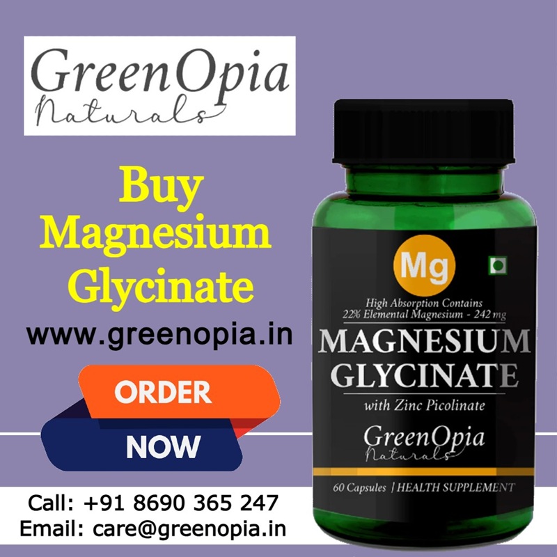 Buy GreenOpia Magnesium Glycinate  Zinc is Essential for St - Gujarat - Vadodara ID1613660