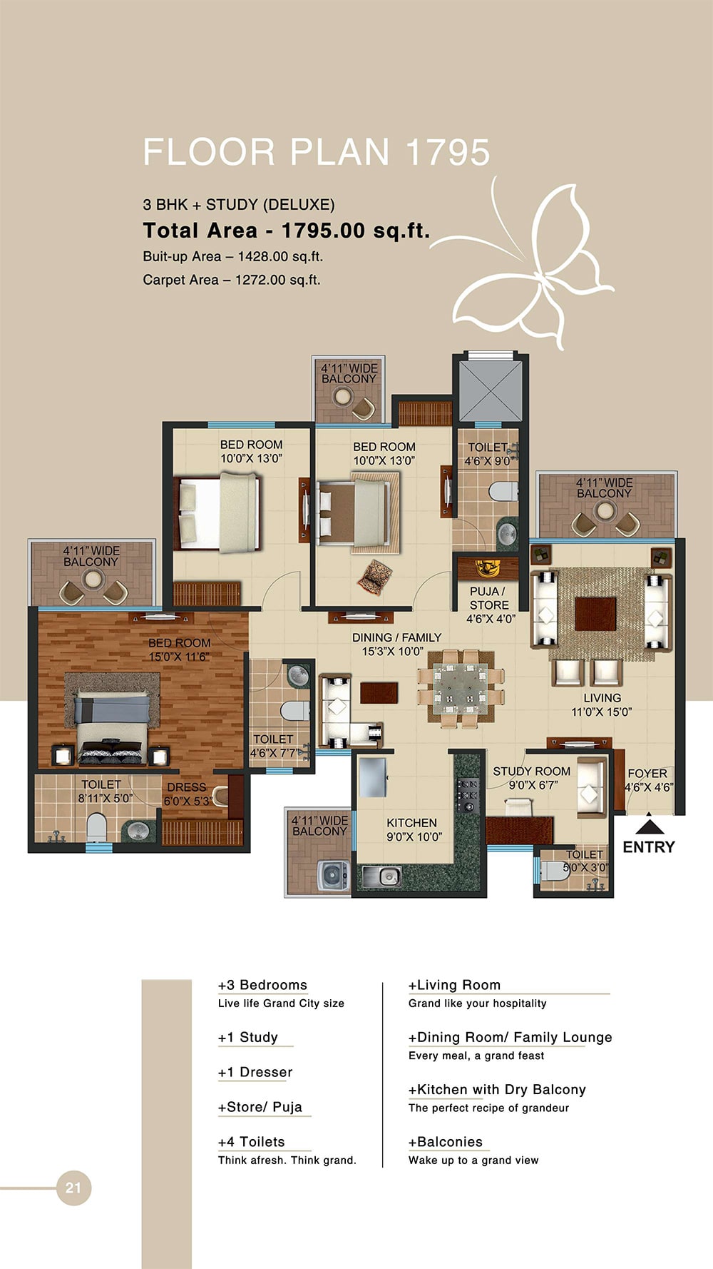 2 BHK apartments in Siddharth Vihar  Prateek Grand City Pha - Uttar Pradesh - Ghaziabad ID1613830 3