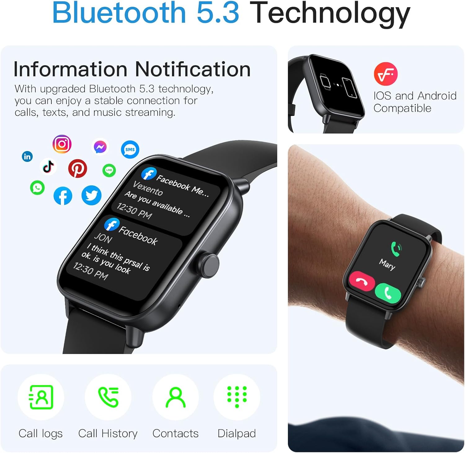 Smart Watch for Men Women AnswerMake Calls 18 Touch - New York - Albany ID1585976 4