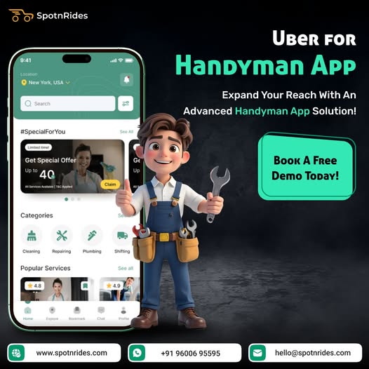 Develop Your UberLike Handyman App with SpotnRides - California - San Diego ID1614481
