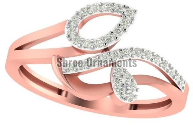 Shop Now Stunning Ladies Rose Gold Ring  10K Gold CZ Ston - Gujarat - Surat ID1585887