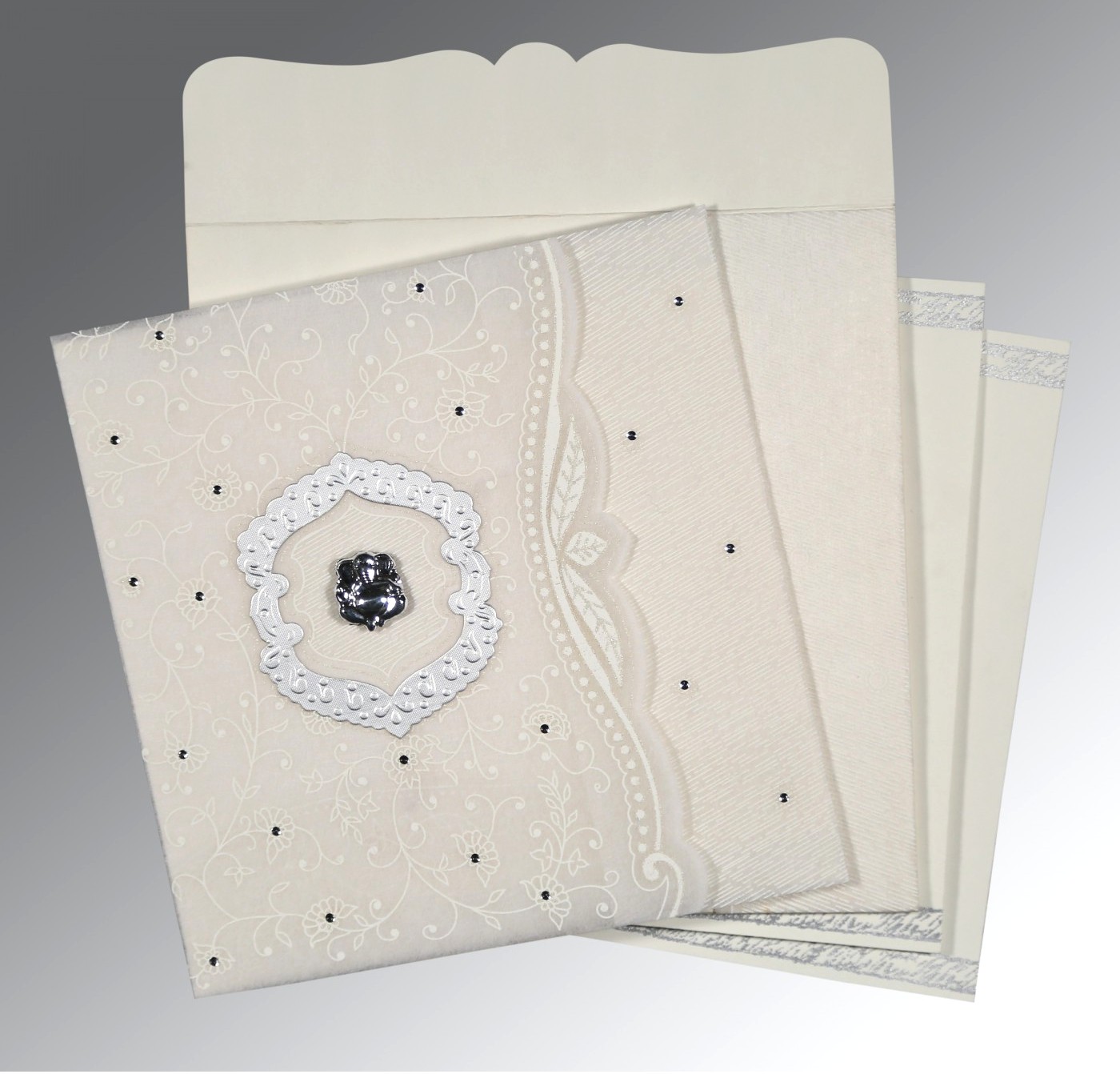 Elegant Ganesha Invitations  Ganpati Wedding  Chaturthi Ca - New Jersey - Jersey City ID1601861 2