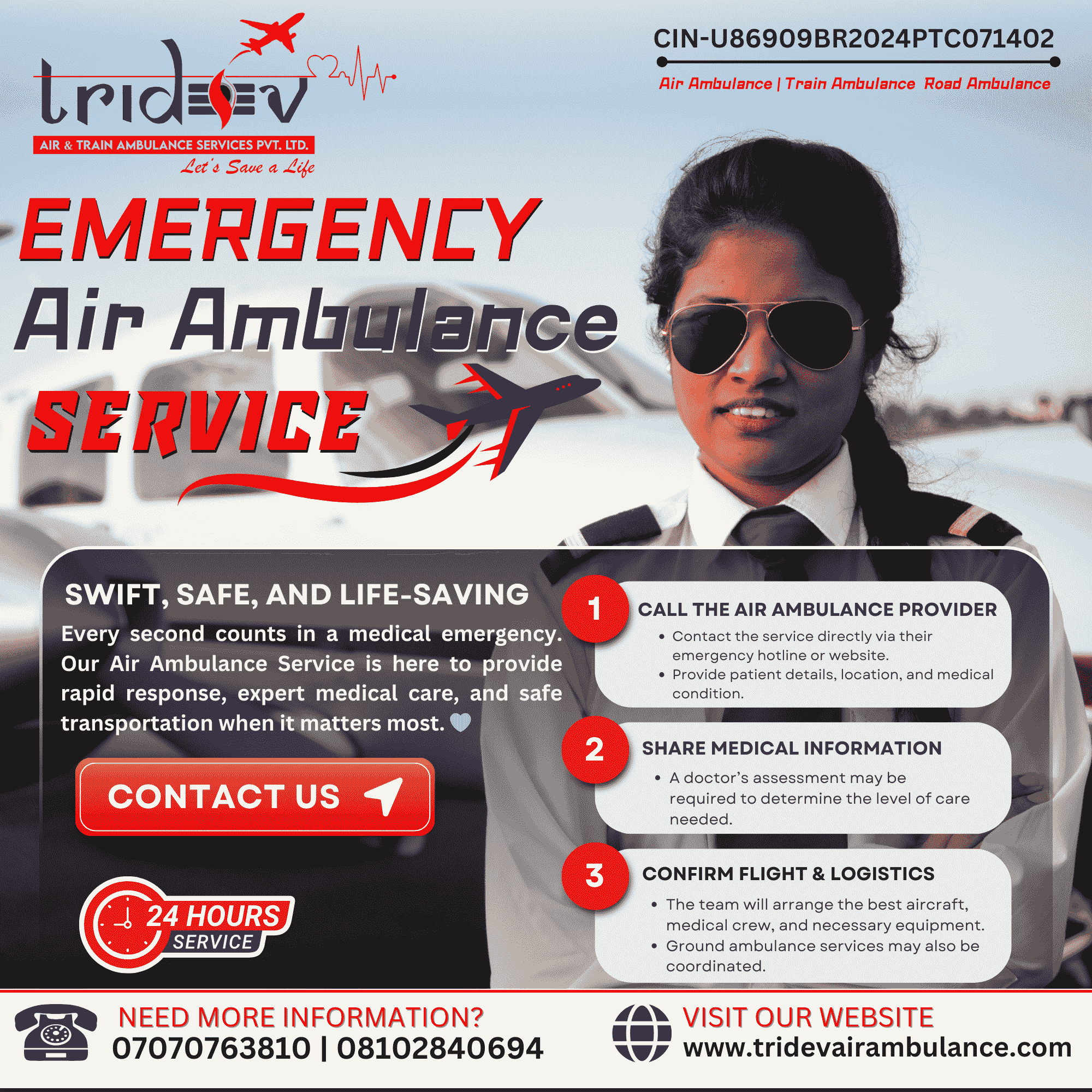 Get Ready to Switch with Tridev Air Ambulance Services in Pa - Alaska - Anchorage ID1595233