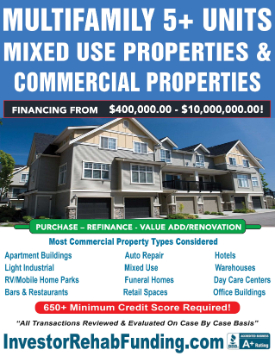 COMMERCIAL  MULTIFAMILY 5 UNITS FINANCING UP TO 10MILLION - Michigan - Detroit ID1548651