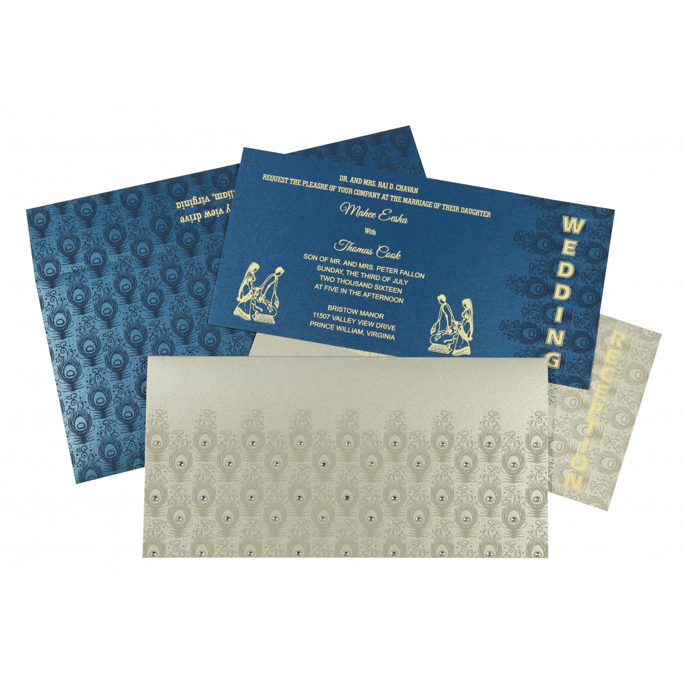 Punjabi Wedding Cards  Elegant Invitations  Marriage Cards - Massachusetts - Boston ID1608369 2
