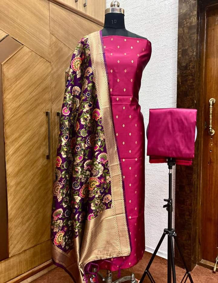 Buy Exclusive Banarasi Soft Silk Suit Online - Rajasthan - Jaipur ID1540723