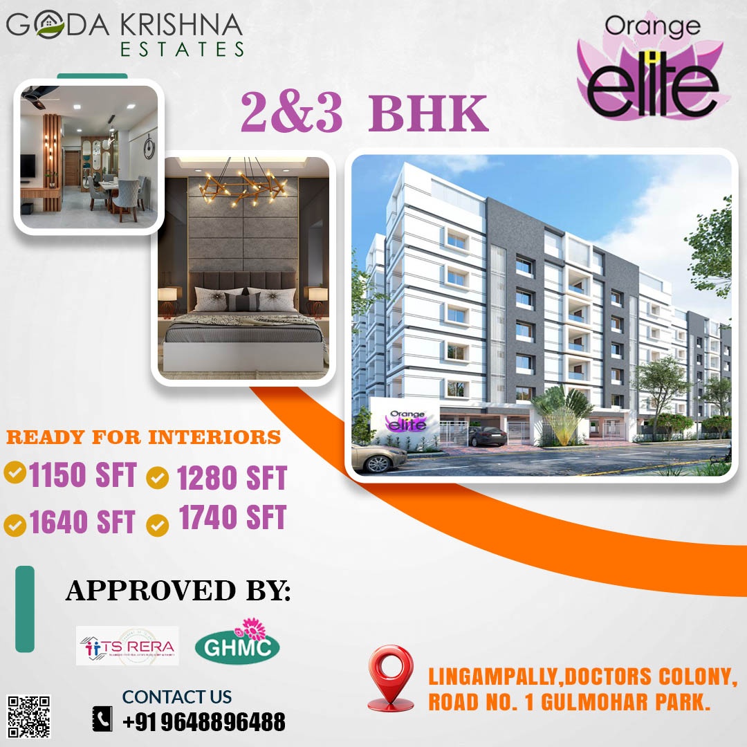 Modern 2  3 BHK Flats for Sale in Lingampally - Andhra Pradesh - Hyderabad ID1616400