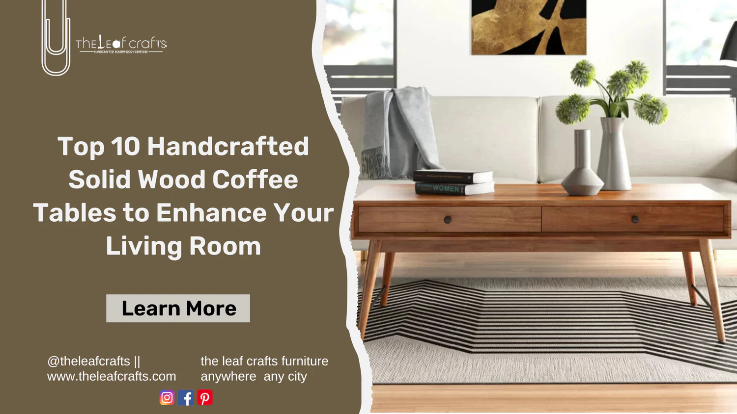 Top 10 Handcrafted Solid Wood Coffee Tables to Enhance Your  - Rajasthan - Jaipur ID1592691