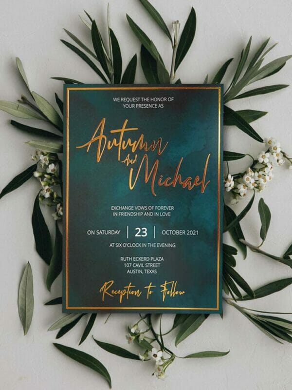 Stunning Gold Foil Invitations  For Your Dream Wedding - California - Mountain View ID1588818