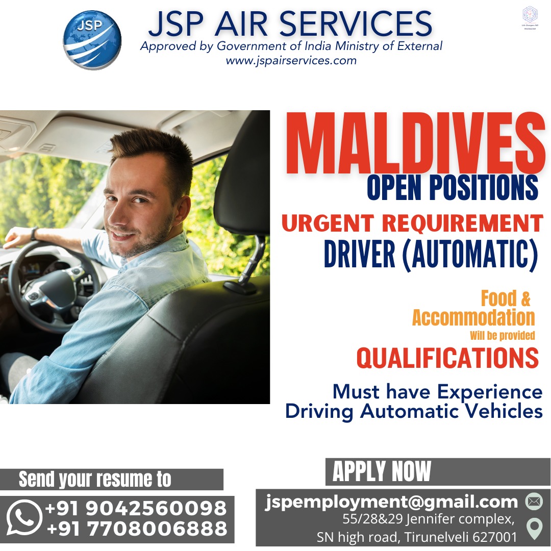 Teacher Vacancy in Maldives  - Tamil Nadu - Chennai ID1597589 3