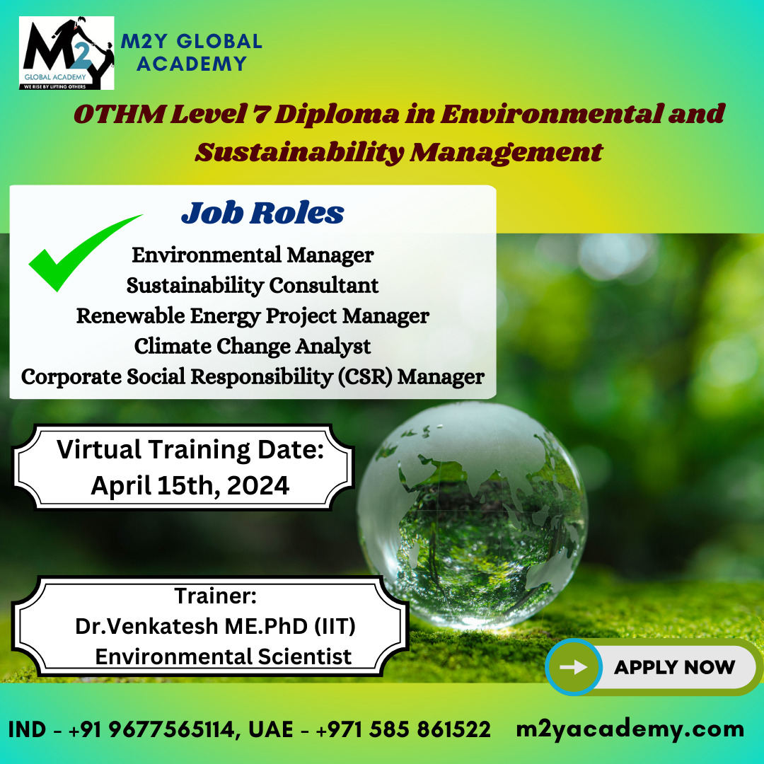 Environmental Management  Sustainability Management Trainin - Tamil Nadu - Chennai ID1554003