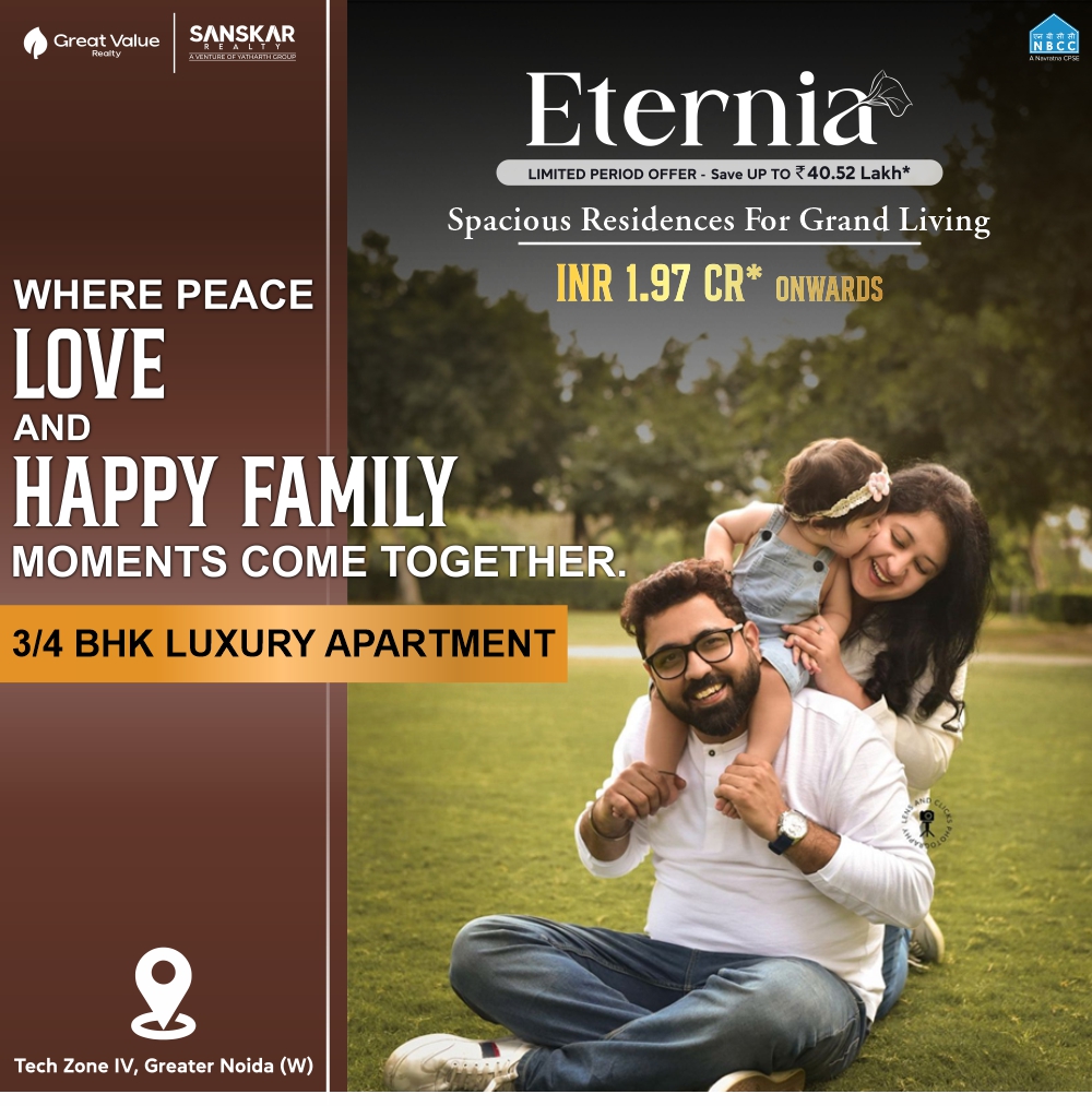 3 BHK Apartments in Techzone 4 Greater Noida  Eternia Resid - Uttar Pradesh - Noida ID1618447