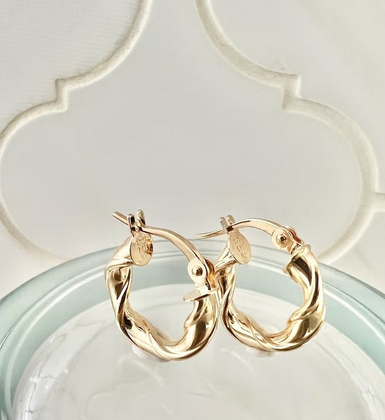 14k Gold Twist Hoop Earrings Jewelry  zoeyreeddesigns - New York - New York ID1537112