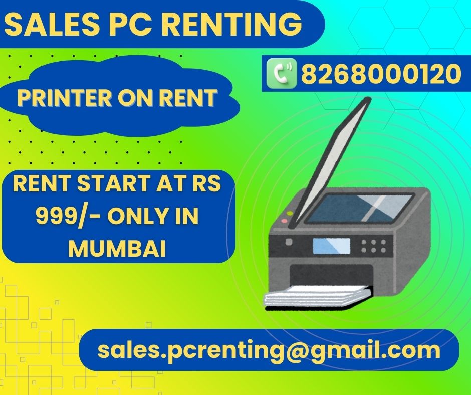  printer on rent on rent price start  Rs999  Mumbai  Va - Maharashtra - Mumbai ID1614660