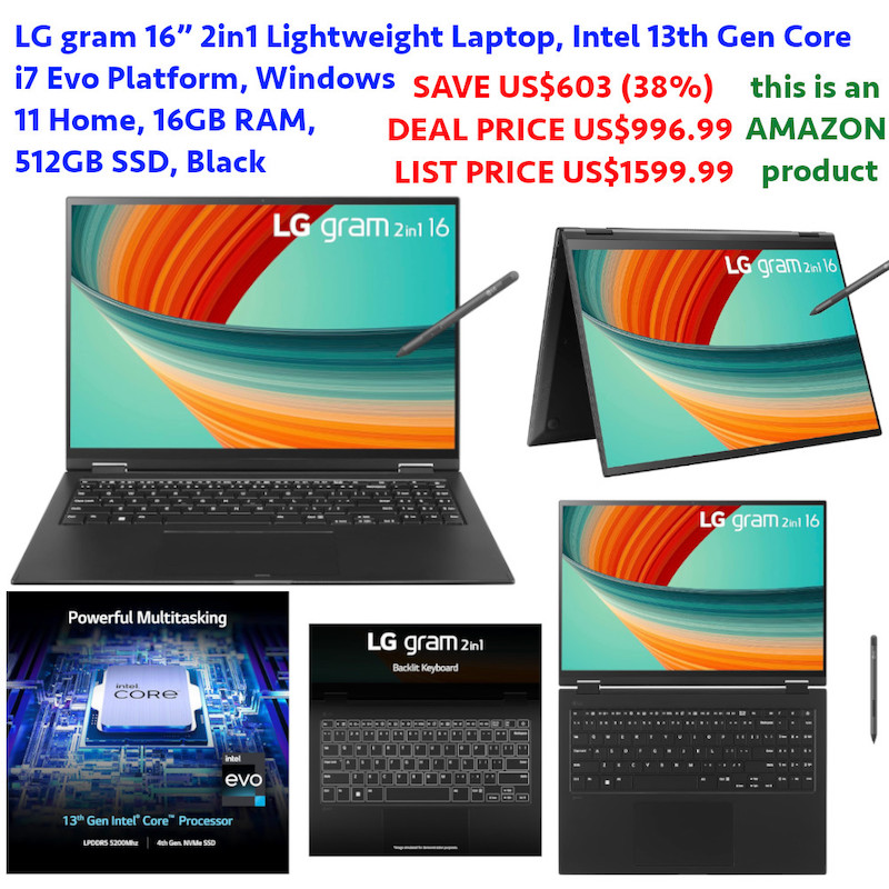 LG gram 16 2in1 Intel 13th Gen Core i7 Professional Lapto - New York - New York ID1531985