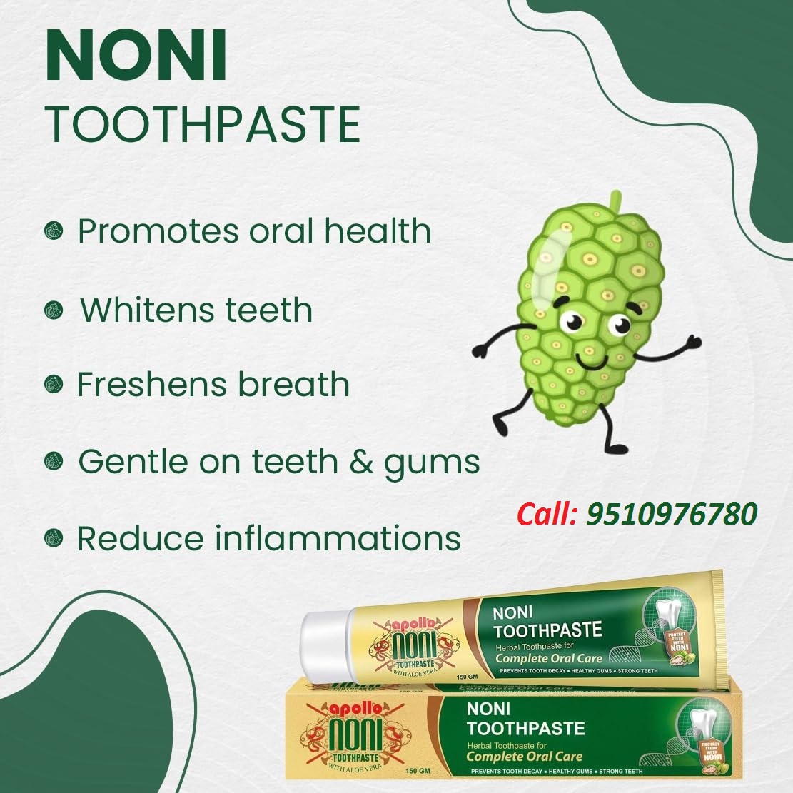 Apollo Noni With Aloevera Complete Oral Care Herbal Toothpas - Gujarat - Ahmedabad ID1518378 2